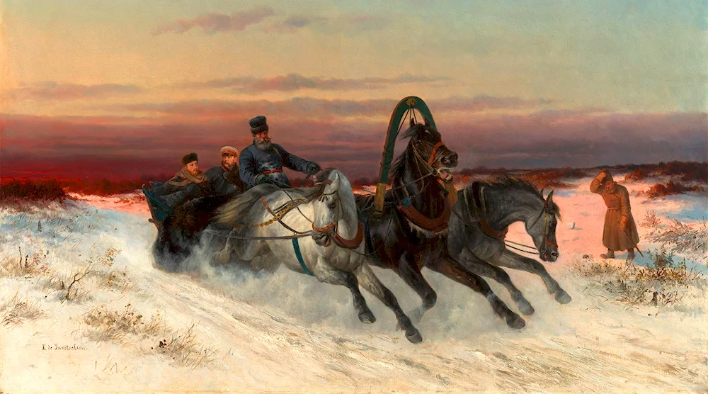 Sverchkov Nikolai Yegorovich 1817-1898 troika