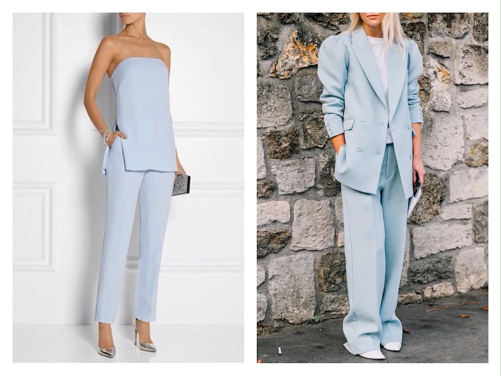 Light blue suit for women