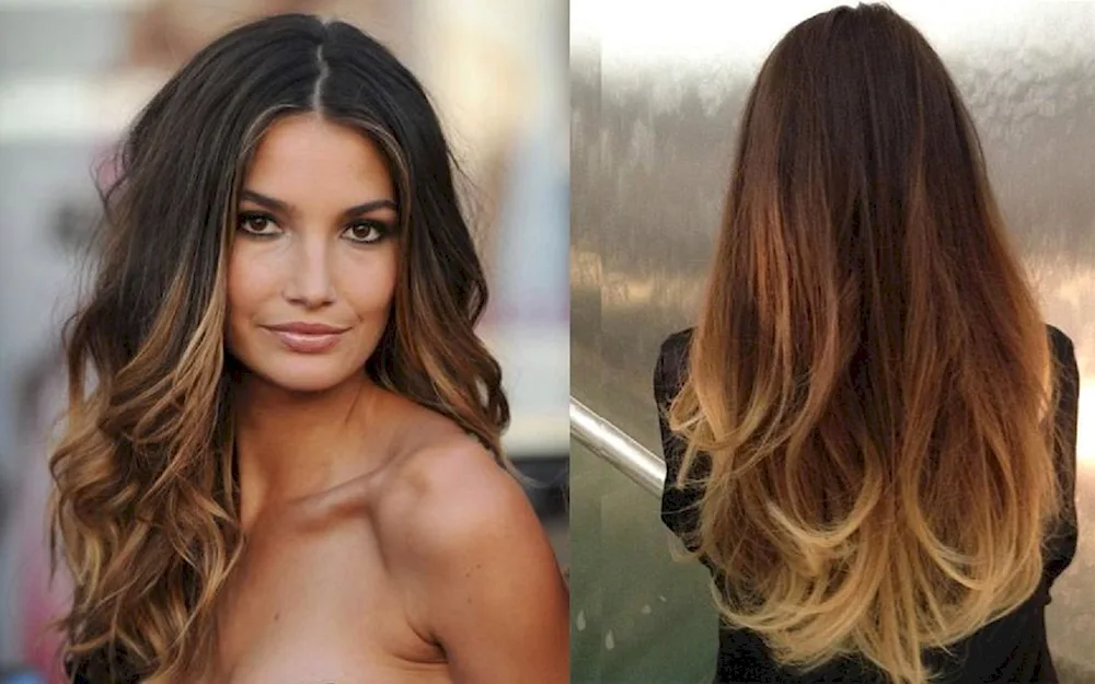 Balayage shatush ombre hair colouring