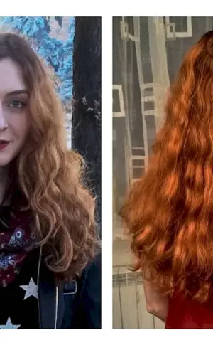 Blonde hair dyed with henna