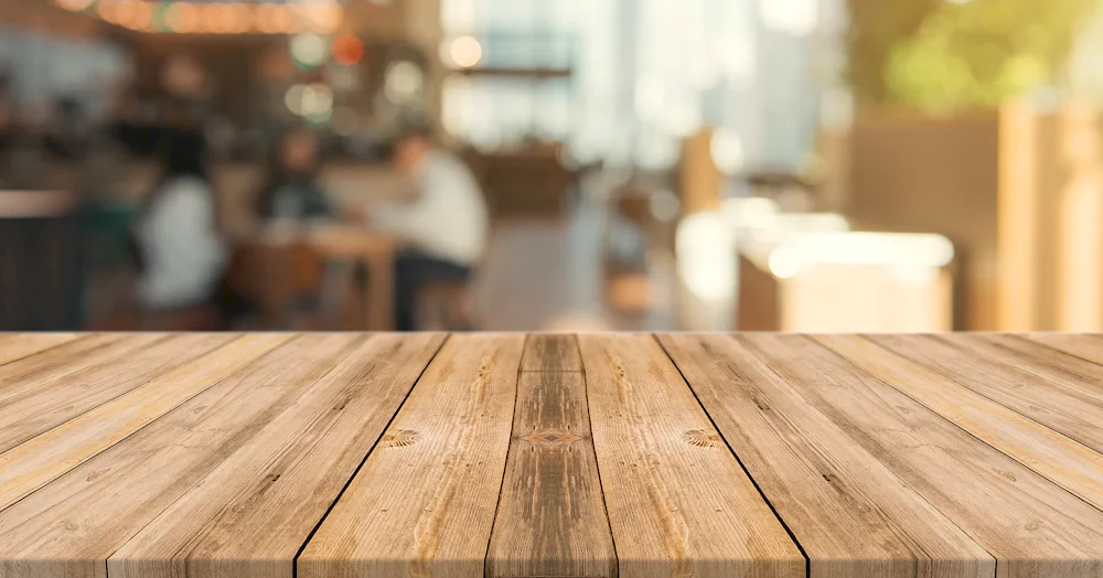 Light wooden desk