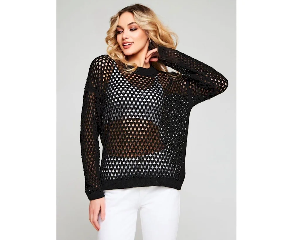 Mesh sleeves blouse