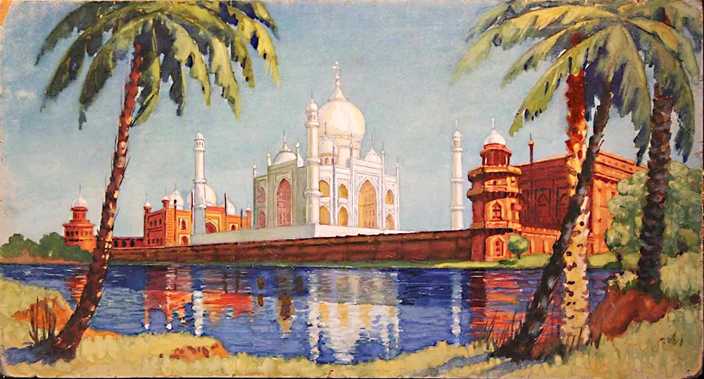 Taj Mahal painting of artists