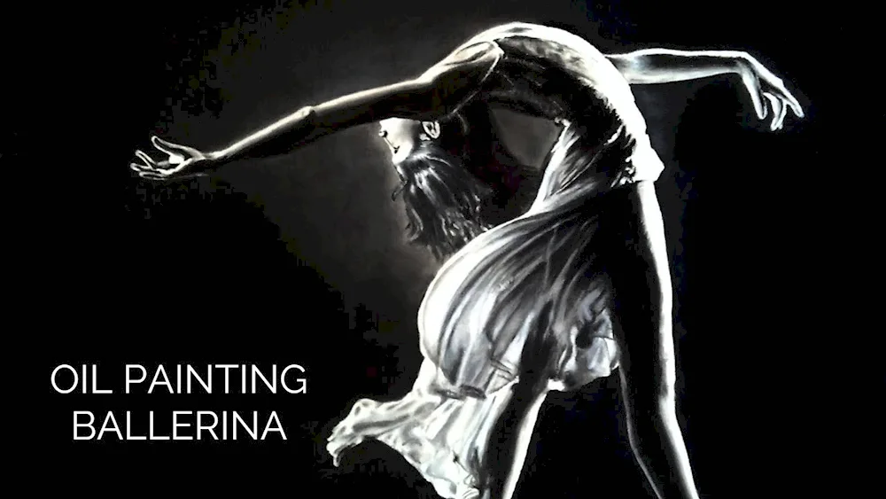 Dancer on black background