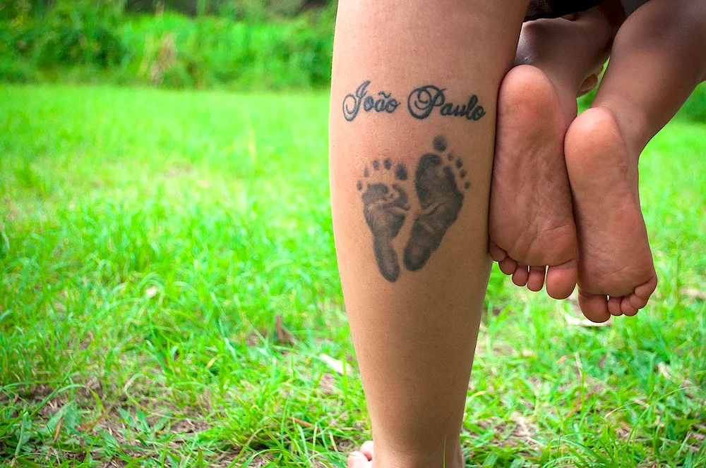 Tattoo with baby names