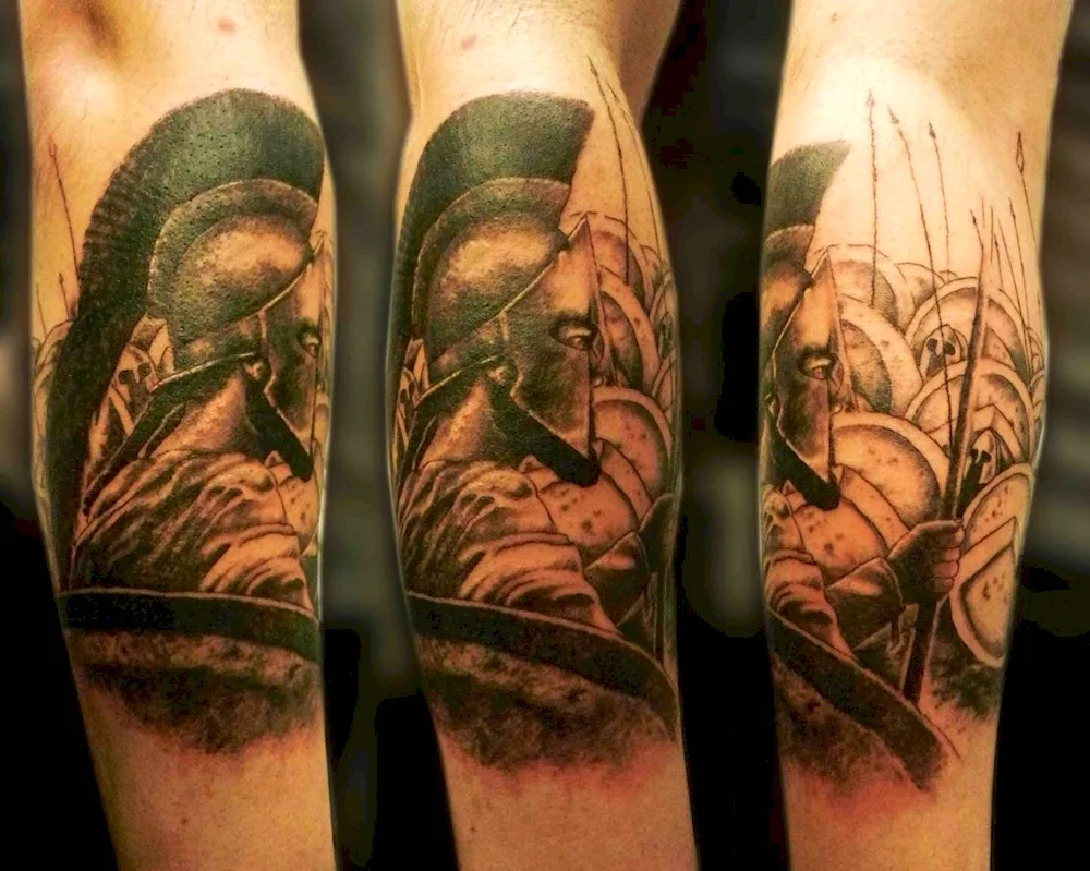 Tattoo of 300 Spartans