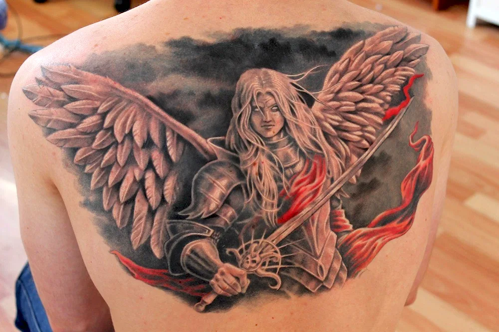 Tattoo of two angels