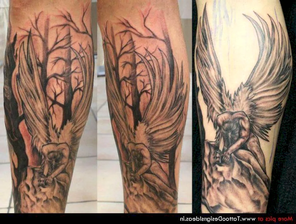 Cicano angel tattoo