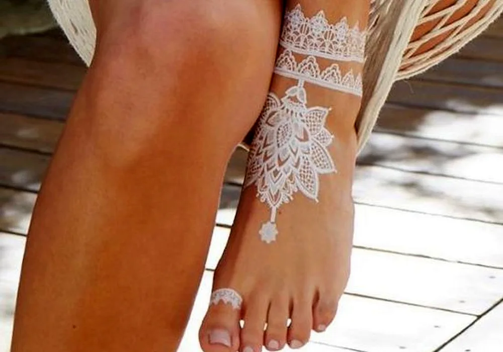 Ankle bracelet tattoo