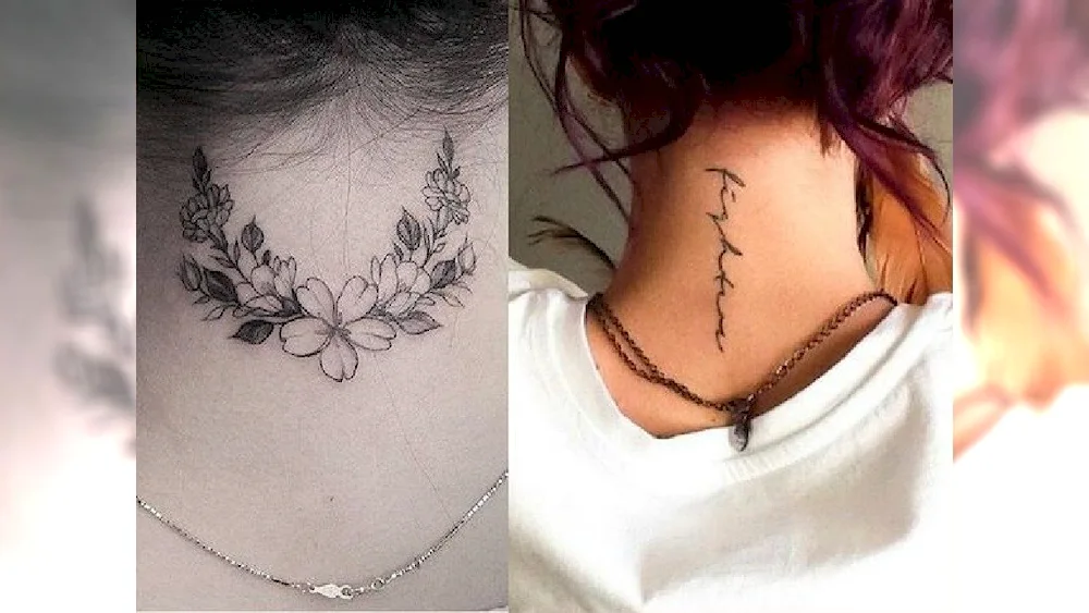 Neck tattoos for girls