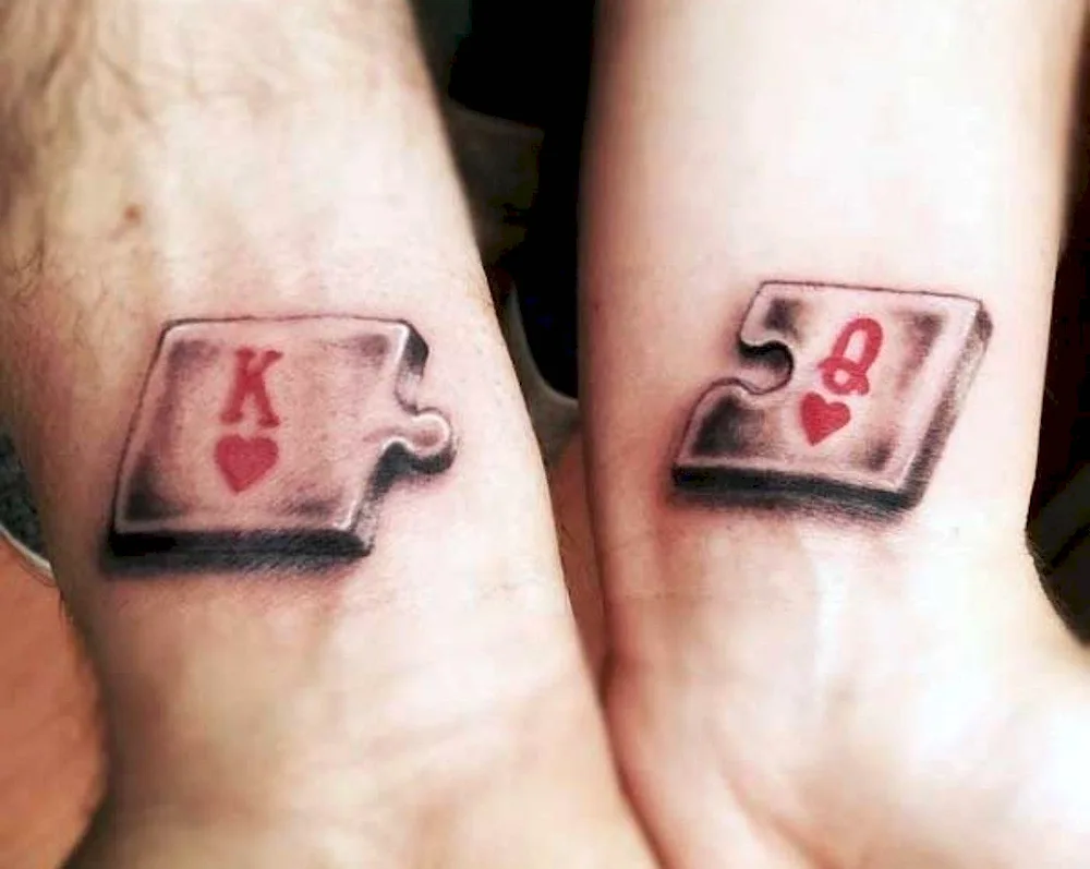 Pair tattoos for lovers