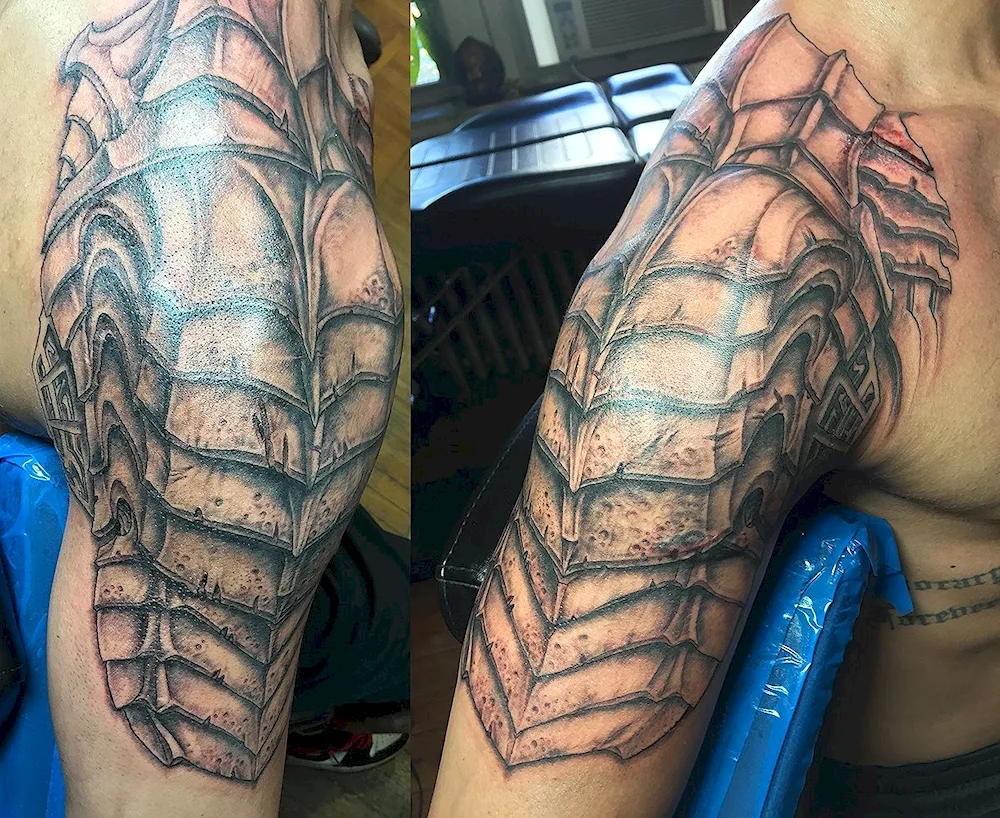 Sleeve armour tattoo