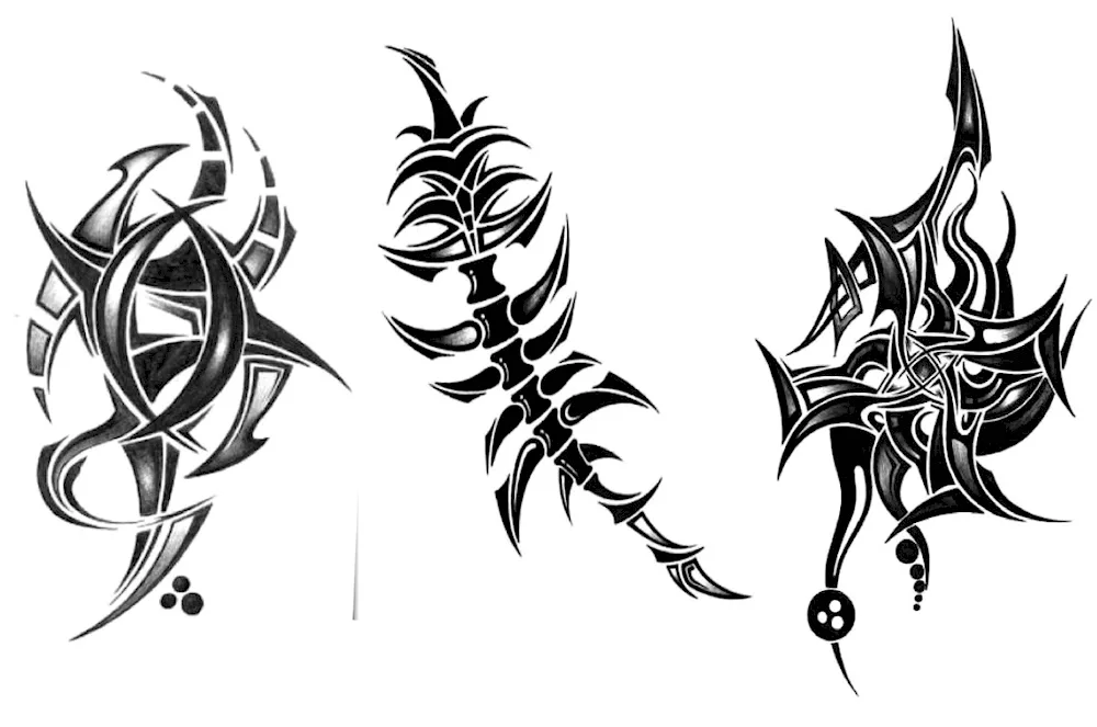 Tattoo sketches for men in trayble style