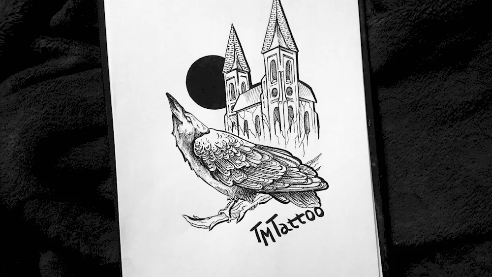 crow pencil