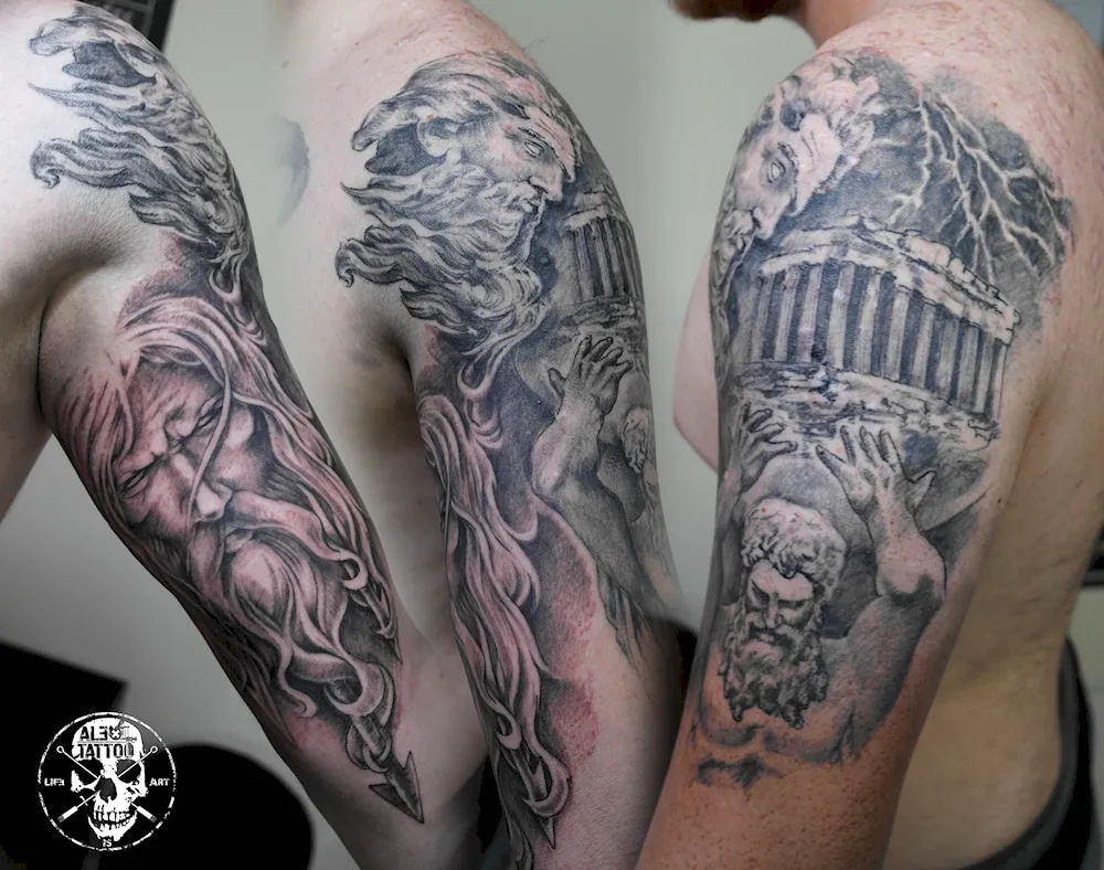 Tattoo of Greek gods