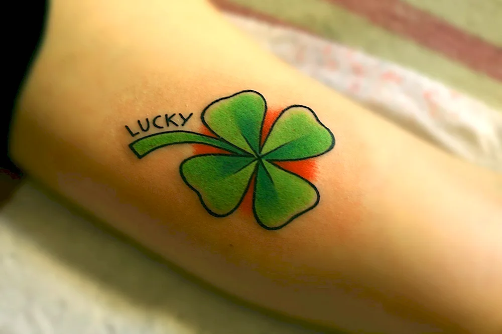 Four-leaf clover tattoo