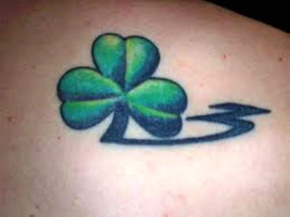 Four-leaf clover tattoo