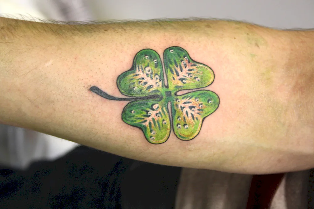 Four-leaf clover tattoo