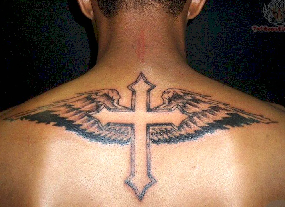 Cross on neck