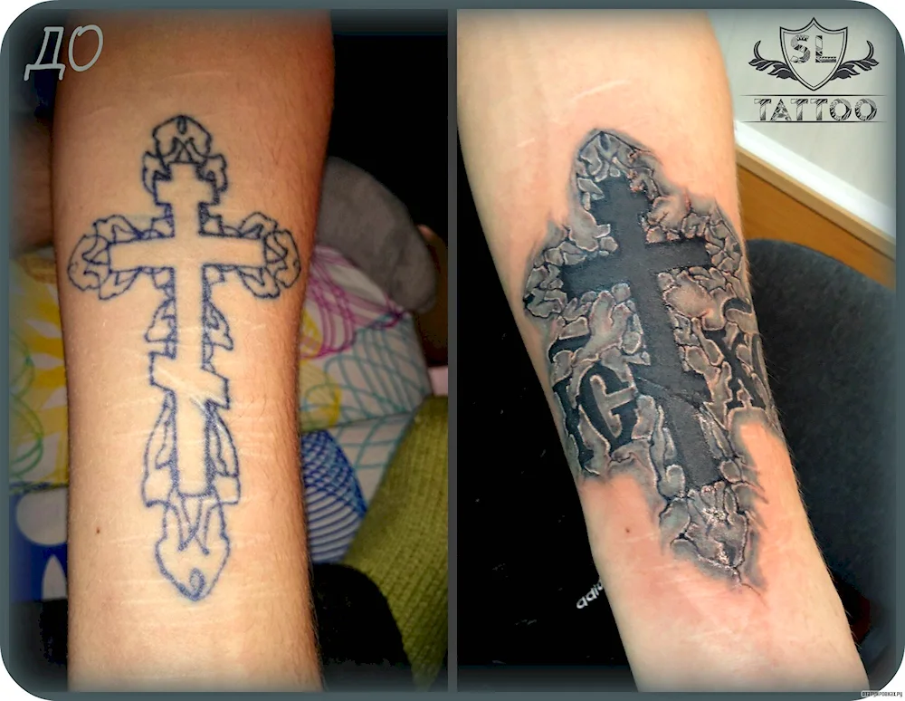 Grave cross tattoo tattoo