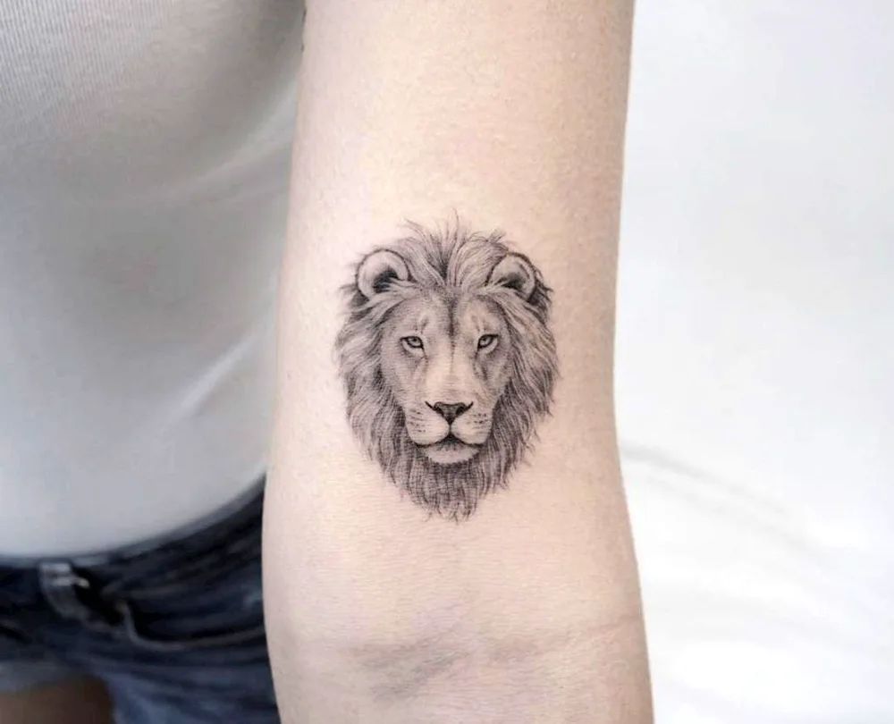 Lion and lioness tattoo