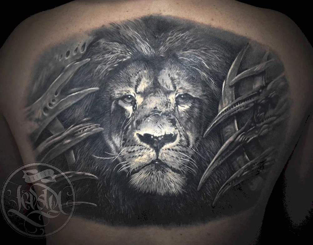 Polynesia tribal Lion tattoo