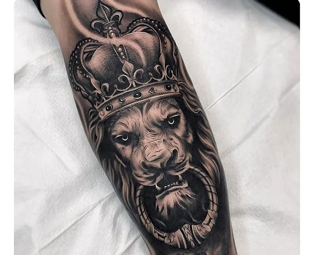 Tattoo Lion cross Jesus