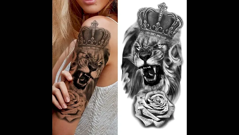 Tatu Lion with crown