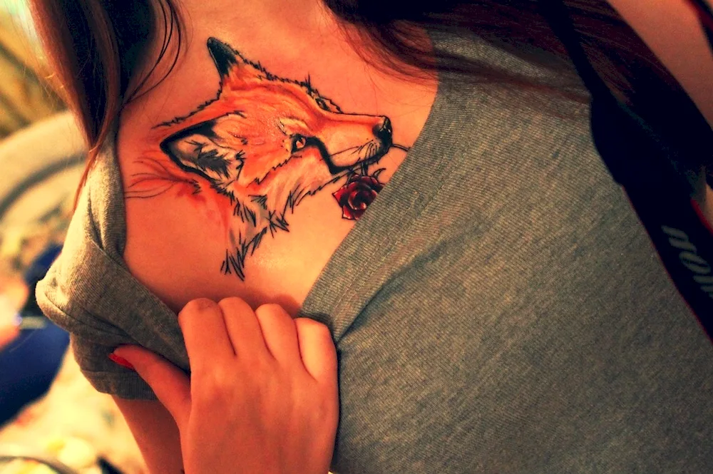 Collarbone tattoo