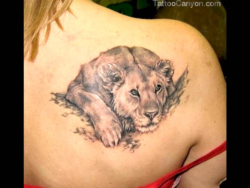 Colouring tattoo Pride Lions