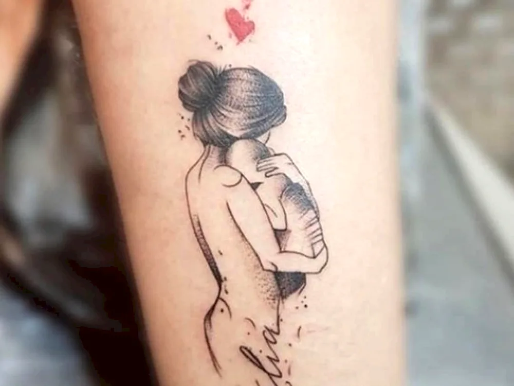 Tattoo with baby's date of birth