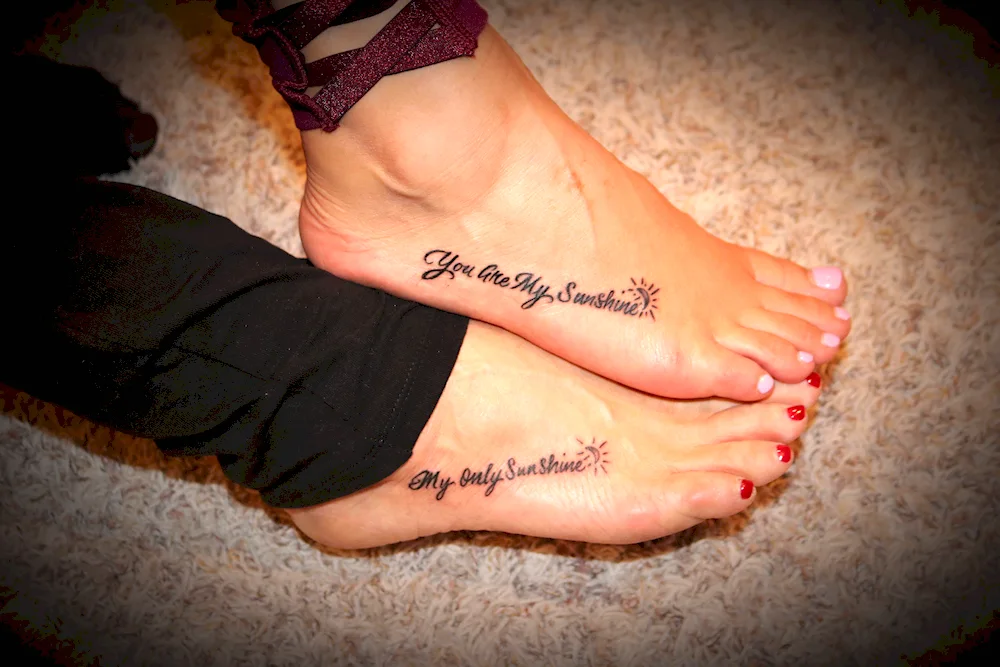 Mum and daughter tattoo