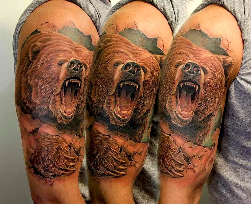 Bear grin tattoo