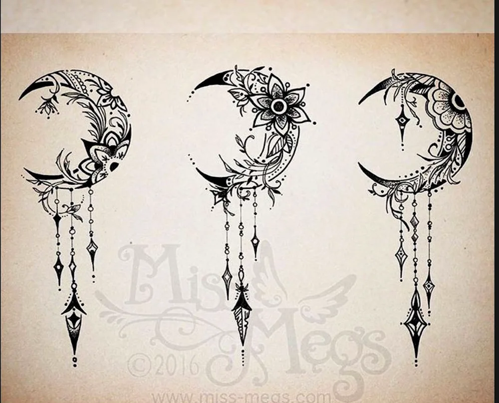 Triune Moon tattoo