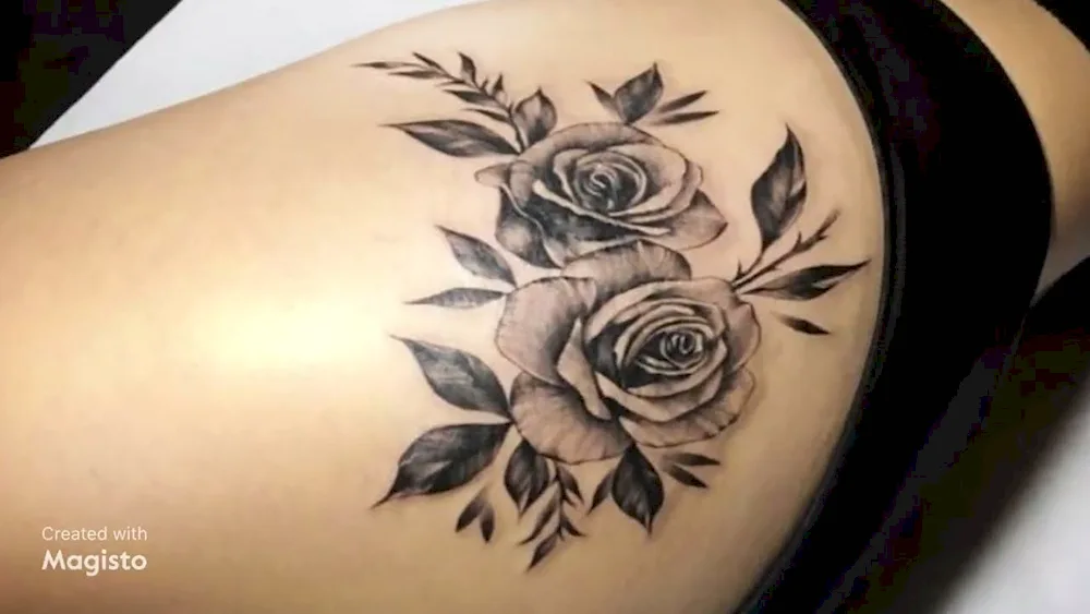 Tattoo on the hip