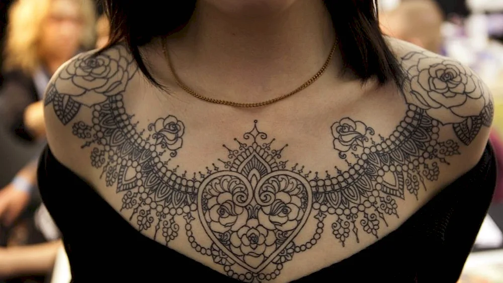 Tattoo on breasts female