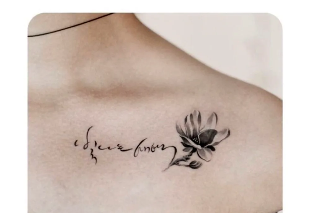 Collarbone tattoo for girls