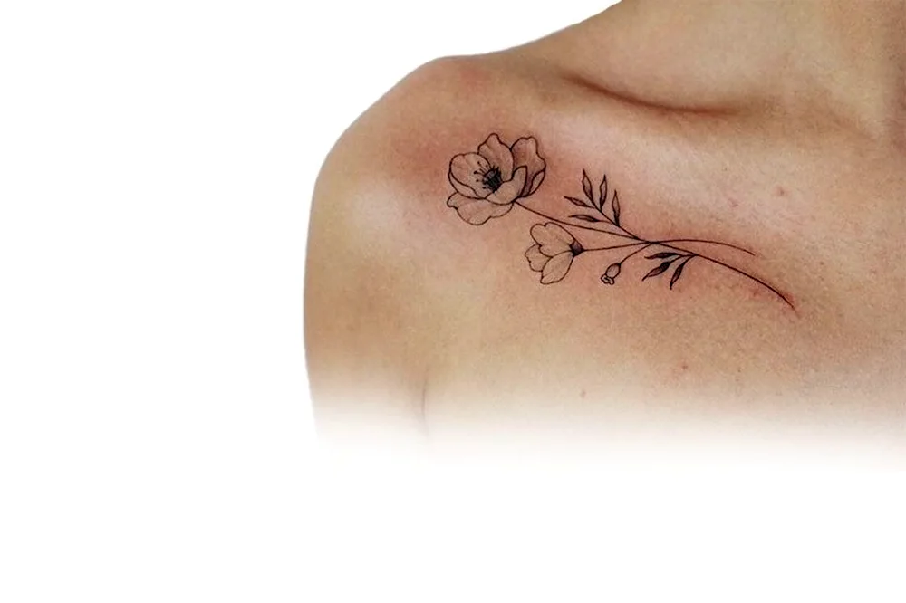 Clavicle tattoo for girls