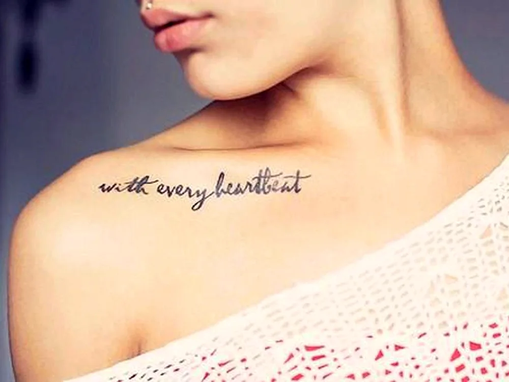 Collarbone tattoo for girls