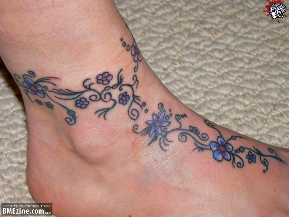 Tattoo on the ankle