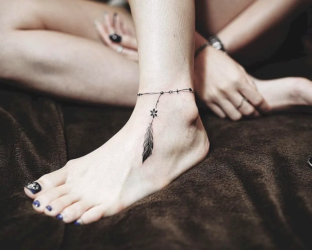 Tattoo on the ankle