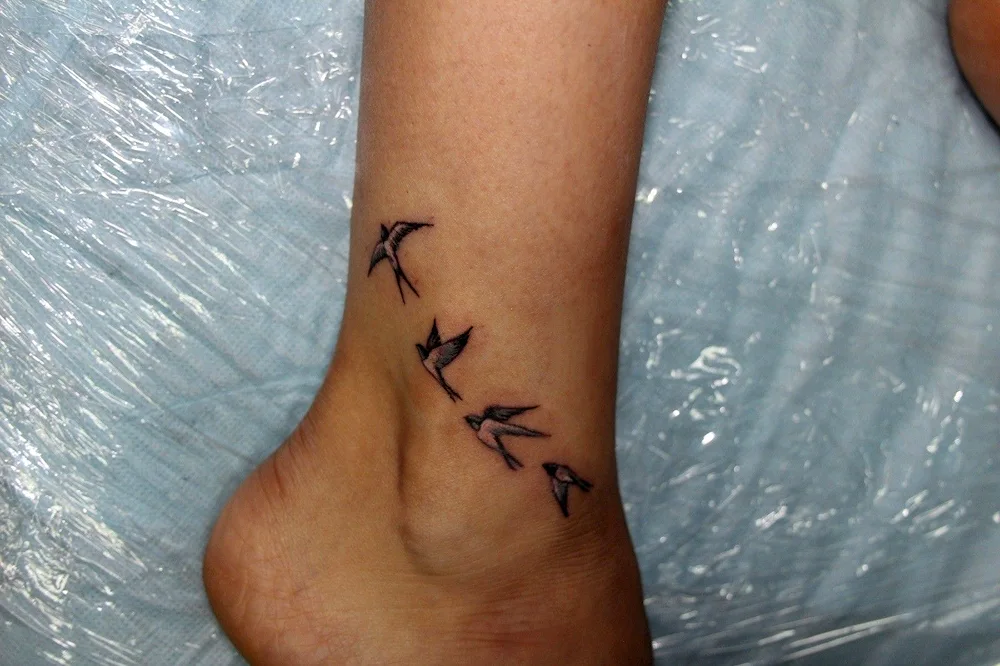 Cross tattoos on ankle