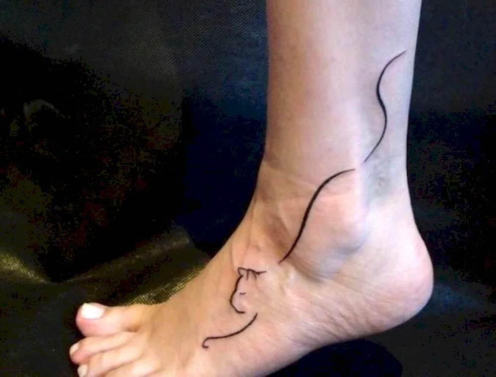 Ankle tattoo for girls