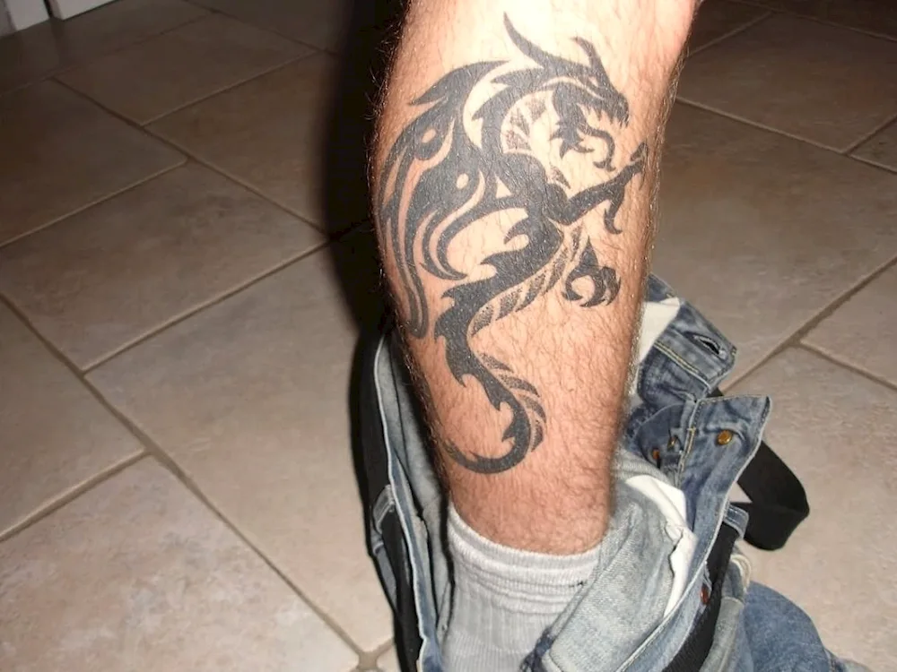 Tattoo on thigh