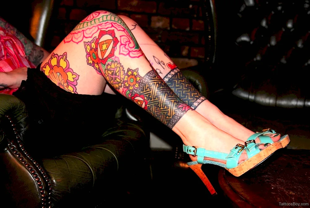 Leg tattoo