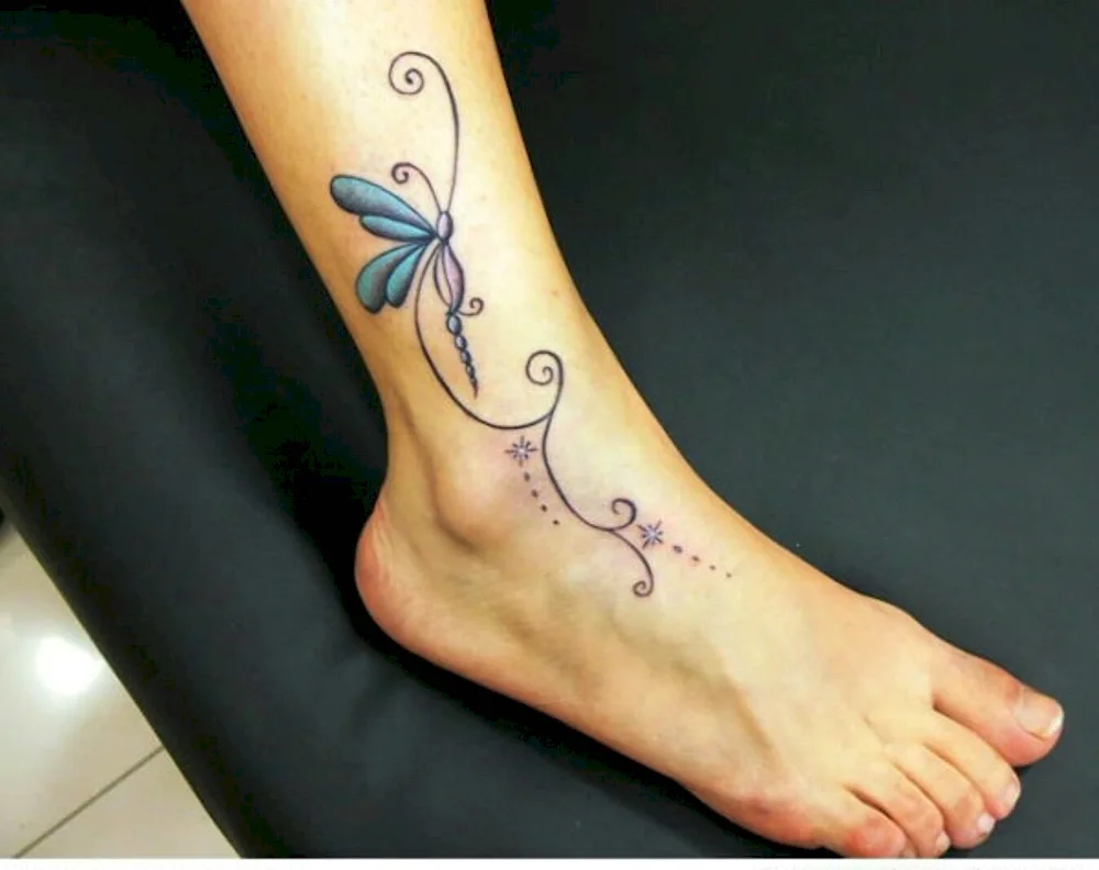 Tattoo on leg