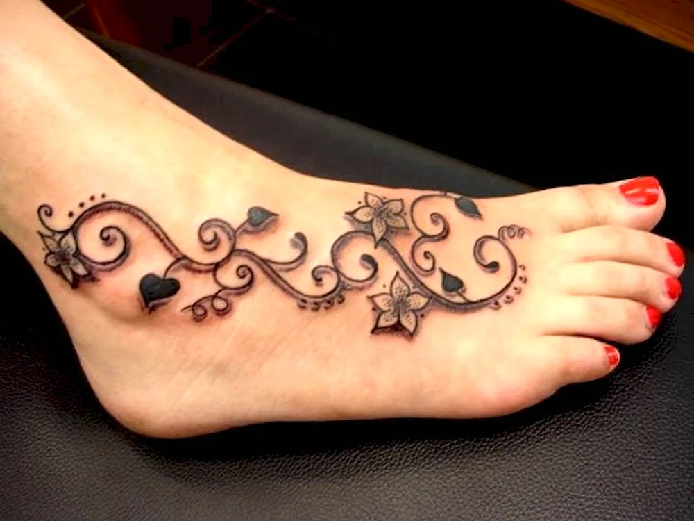 Tattoo on the ankle