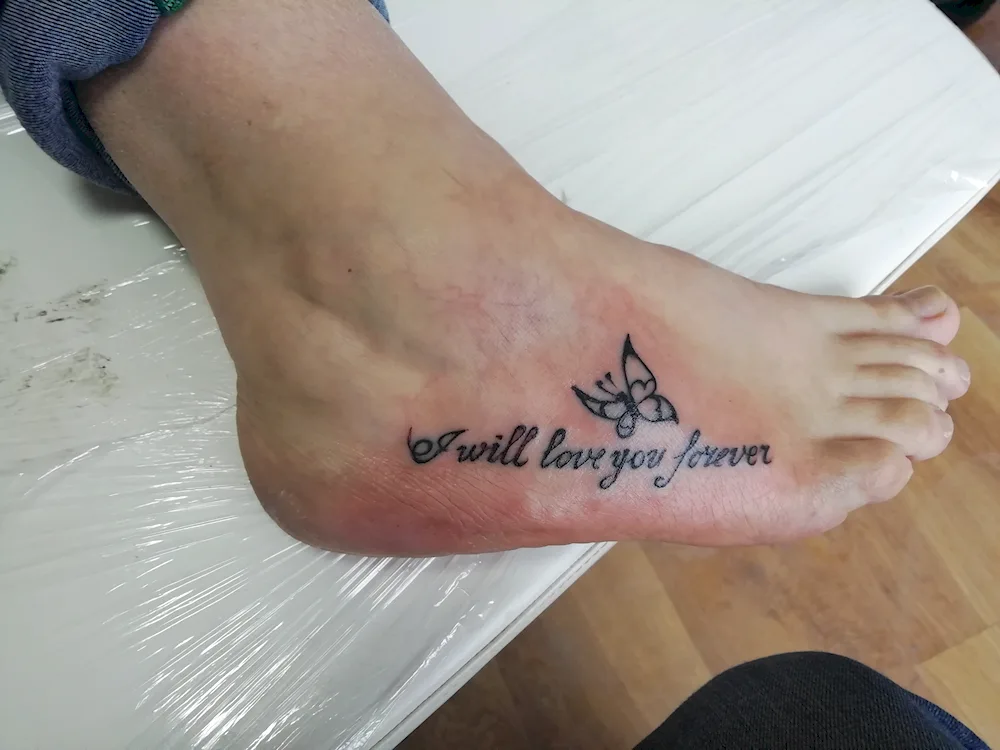 Foot tattoo bracelet