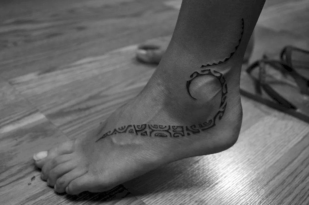 Tattoo on the ankle