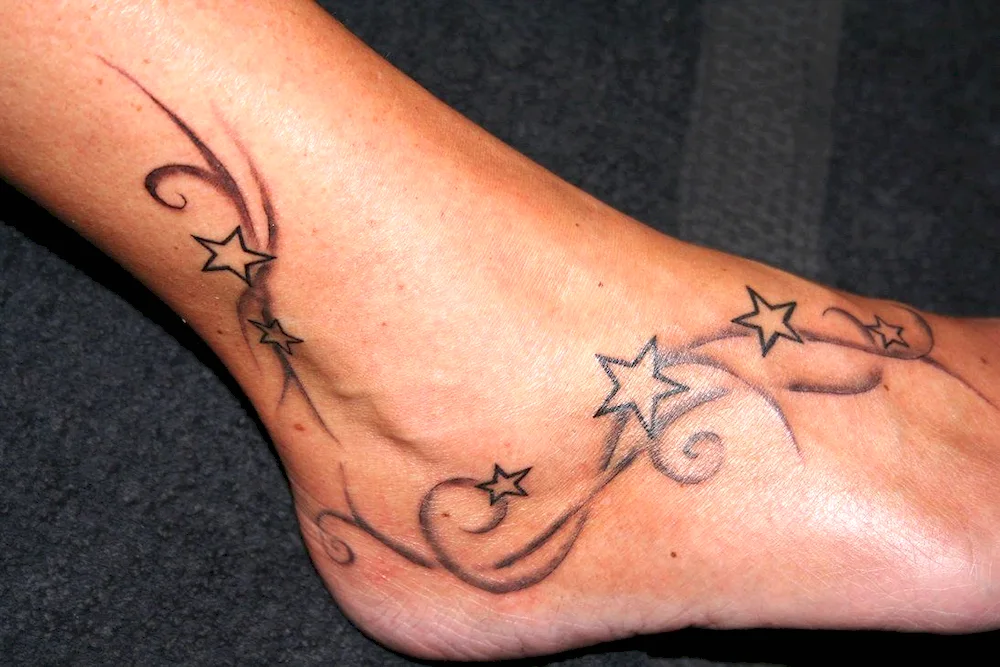 Tattoos on the foot for girls